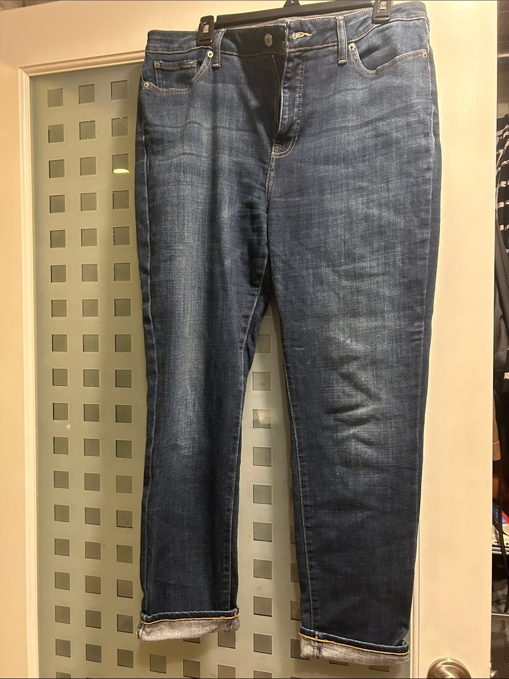 Lucky Brand Dark Blue Cropped Jeans - Slim Ankle